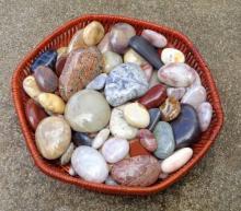 polised beach stones