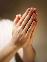 Praying hands.