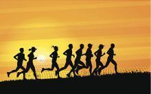 A group running together